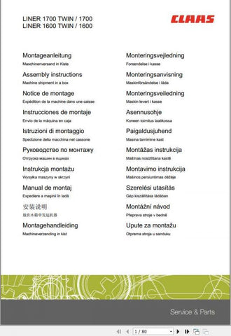 Enhance your CLAAS Swather experience with the comprehensive Liner 1600 1700 Twin Assembly Instruction Manual, available in a convenient PDF format. This essential guide provides step-by-step instructions, ensuring you can assemble and maintain your equipment with confidence and ease.
