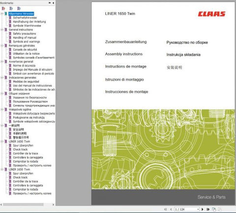 Introducing the CLAAS Swathers Liner 1650 Twin Assembly Instruction Manual, a comprehensive PDF guide designed to streamline your assembly process. This manual provides clear, step-by-step instructions, ensuring that you can efficiently set up your swather with