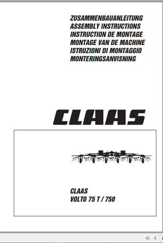 Discover the essential CLAAS SWATHERS VOLTO 75T assembly instructions in a convenient PDF format. This comprehensive guide is designed to streamline the assembly process, ensuring that you can set up your equipment quickly and efficiently.

