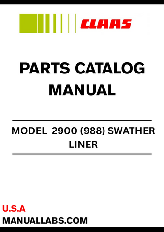 Discover the essential CLAAS Swather Liner 2900 Parts Catalogue Manual, specifically designed for serial numbers 98801001 to 98809999. This comprehensive manual is your go-to resource for maintaining and repairing your swather, ensuring optimal performance and longevity.