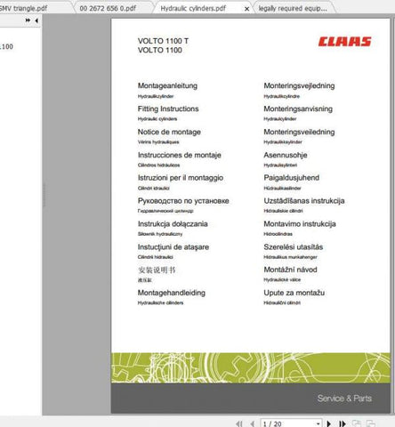 Enhance your CLAAS equipment's performance with the comprehensive Fitting Instruction Manual for the Liner 1700, Twin 1700, Liner 1600, and Twin 1600. This PDF file is designed to provide you with clear, step-by-step guidance, ensuring that you can easily install and maintain your tedders for optimal efficiency.