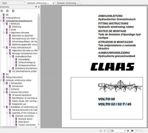 Enhance your CLAAS tedding experience with the comprehensive Fitting Instruction Manual for the VOLTO 45, 52, 58, and 64 models. This PDF file is designed to provide you with clear, step-by-step guidance, ensuring that you can efficiently assemble and maintain your equipment with confidence.