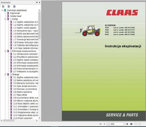 Enhance your operational efficiency with the CLAAS Telehandlers Scorpion Operator’s Manual, available in a convenient PDF format. This comprehensive guide covers models 7045, 7040, 7030, and 6030, providing essential information for optimal performance and maintenance.