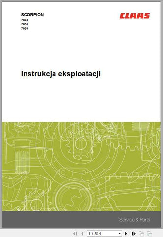 Enhance your operational efficiency with the CLAAS Telehandlers Scorpion 7055, 7050, and 7044 Operator’s Manual. This comprehensive PDF file serves as an essential guide for maximizing the performance of your telehandler, ensuring you have all the information you need at your fingertips.

