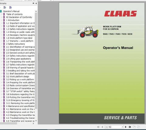 Discover the essential CLAAS Telehandlers Scorpion Operator’s Manual, available in a convenient PDF format. This comprehensive guide covers models 9040, 7045, 7040, 7030, 6040, and 6030