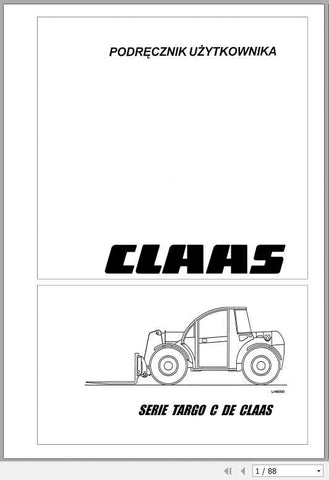 Discover the essential CLAAS Telehandlers Serie TARGO C Operator’s Manual, now available in a convenient PDF format. This comprehensive guide is designed to enhance your understanding
