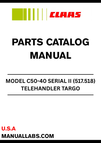 Discover the essential CLAAS Telehandler TARGO C50-40 Serial II Parts Catalogue Manual, specifically designed for models with serial numbers ranging from 51800100 to 51899999. This comprehensive manual is your go-to resource for identifying and sourcing the right parts for your telehandler, ensuring optimal performance and longevity.