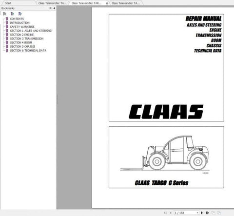 Unlock the full potential of your CLAAS Telehandler TARGO C Series with our comprehensive Repair & Technical Training Manual. This PDF file is meticulously designed to provide you with in-depth knowledge and practical insights, ensuring you can maintain and repair your equipment with confidence.
