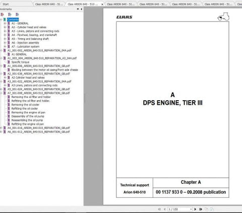 Discover the ultimate resource for maintaining your CLAAS ARION 640-510 tractors with our comprehensive Repair Manual in PDF format. This manual is meticulously designed