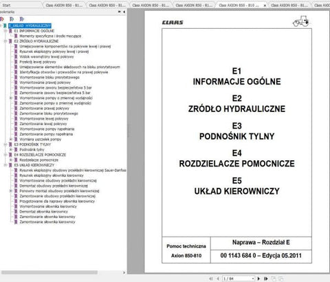 Unlock the full potential of your CLAAS ARION 850-810 tractor with our comprehensive Repair Manual in PDF format. This essential guide provides detailed instructions and diagrams, ensuring you have the knowledge to perform maintenance and repairs
