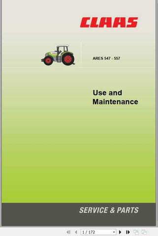 Unlock the full potential of your CLAAS ARES 547 – 557 tractor with our comprehensive Use and Maintenance Manual, available in a convenient PDF format. This essential guide provides detailed instructions and insights to ensure your tractor operates at peak