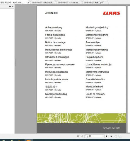 Discover the essential CLAAS Tractor Arion 400 Fitting Instruction Manual, now available in a convenient PDF format. This comprehensive guide is designed to provide you with all the necessary information to ensure proper installation and maintenance of your tractor, enhancing its performance and longevity
