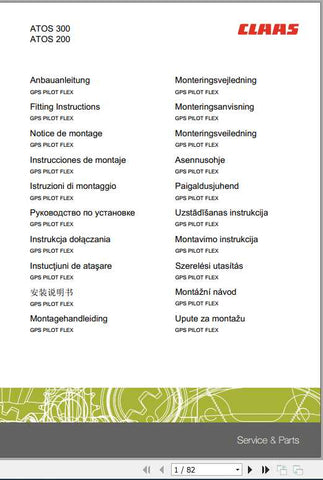 Discover the essential CLAAS Tractor ATOS 300 and ATOS 200 Fitting Instruction Manual, now available in a convenient PDF format. This comprehensive guide is designed to provide you with all the necessary information to ensure proper installation and maintenance of your tractor, enhancing its performance and longevity