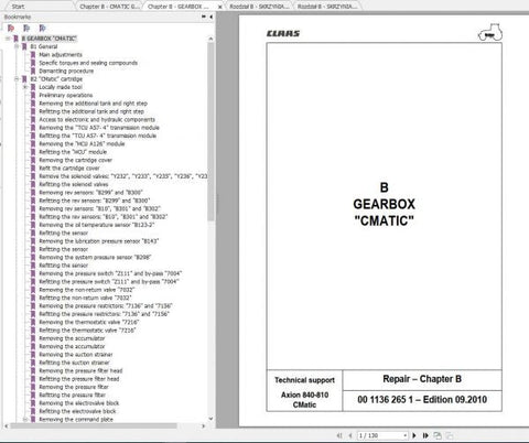 Unlock the full potential of your CLAAS AXION 840 tractor with our comprehensive PDF repair manual, specifically designed for the 810 CMATIC gearbox. This essential resource provides detailed diagnostics and repair procedures, ensuring you can maintain optimal performance and longevity of your machinery.
