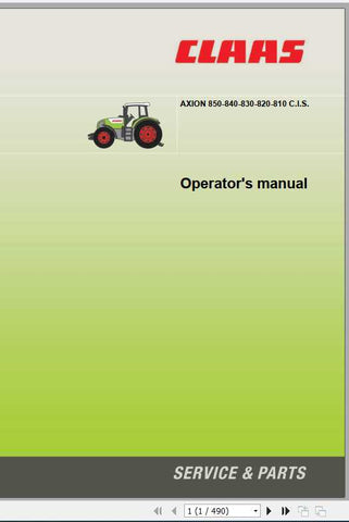 Unlock the full potential of your CLAAS AXION 850-810 tractor with our comprehensive Operator’s Manual in PDF format. This essential guide provides detailed insights into the operation, maintenance