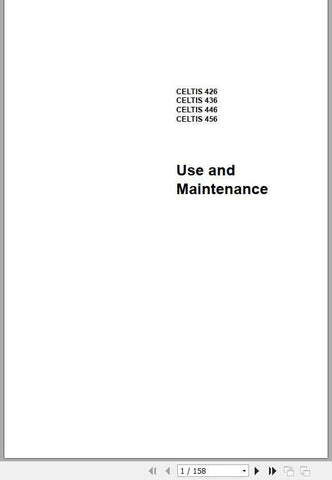Enhance your CLAAS tractor experience with the comprehensive Use and Maintenance Manual for the Celtis 426, 436, 446, and 456 models. This PDF file is an essential resource for