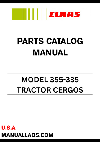 Discover the essential CLAAS Tractor Cergos 355-335 Parts Catalogue Manual, specifically designed for serial numbers CT1240001 to CT1249999. This comprehensive manual serves as your go-to resource for identifying and sourcing the right parts for your tractor, ensuring optimal performance and longevity.