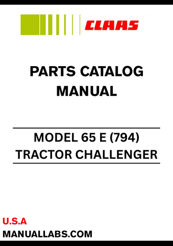  Discover the comprehensive CLAAS Tractor Challenger 65 E Parts Catalogue Manual, specifically designed for serial numbers 79400001 to 79499999. This essential resource provides detailed diagrams and part numbers, ensuring you can easily identify and order the correct components for your tractor.