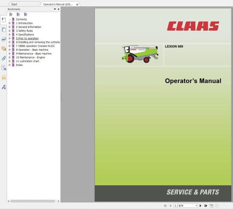 Unlock the full potential of your CLAAS Lexion 600 combine with our comprehensive Service, Electrical, and Hydraulic Diagram Manual. This PDF file is an essential resource for operators