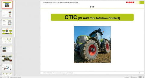 Enhance your CLAAS tractor's performance with the CTIC 2800 Tire Inflation Control Central Academy Manual. This comprehensive PDF file provides essential guidance on maintaining optimal tire pressure, ensuring your tractor operates at peak efficiency.