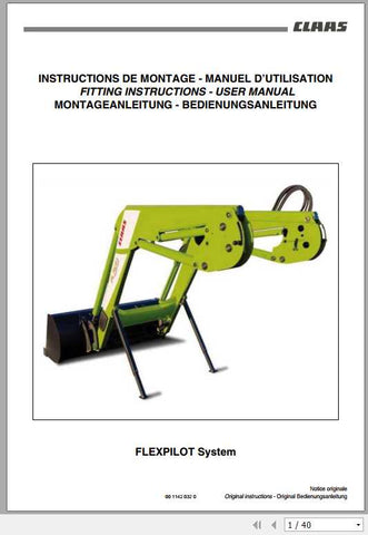 Discover the essential CLAAS Tractor FlexPilot System Operator’s Manual, now available in a convenient PDF format. This comprehensive guide is designed to enhance your understanding