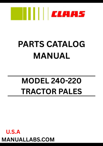 Discover the essential CLAAS Tractor Pales 240-220 Parts Catalogue Manual, specifically designed for serial numbers CT42D6000 to CT42D9999. This comprehensive manual serves as your go-to resource for identifying and sourcing the right parts for your tractor, ensuring optimal performance and longevity.