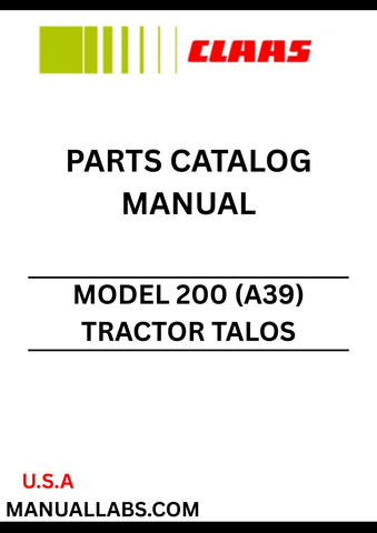 Discover the comprehensive CLAAS Tractor Talos 200 Parts Catalogue Manual, specifically designed for serial numbers 2216010680 to 2216019999. This essential resource provides detailed diagrams and part numbers, ensuring you can easily identify and order the correct components for your tractor.
