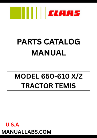 Discover the essential CLAAS Tractor Temis 650-610 X/Z Parts Catalogue Manual, designed specifically for serial numbers CT3930001 to CT3939999. This comprehensive guide provides detailed information on all parts, ensuring you have the right components for maintenance and repairs.