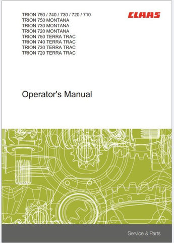 Unlock the full potential of your CLAAS Tractor with the comprehensive Operator Manual for models TRION 710, 720, 730, 740, and 750. This PDF file is designed to provide you with essential information and guidance, ensuring you operate your tractor efficiently and safely.