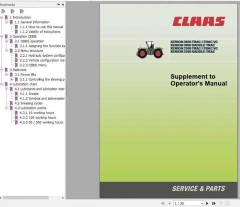 Discover the essential CLAAS Tractor Xerion 3800 Trac – 3300 Saddle Trac Operator’s Manual, now available in a convenient PDF format. This comprehensive guide is designed to enhance your understanding and operation of the Xerion series, ensuring you get the most out of your powerful machinery.