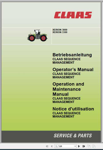 Unlock the full potential of your CLAAS XERION 3800 and 3300 tractors with our comprehensive Operator’s