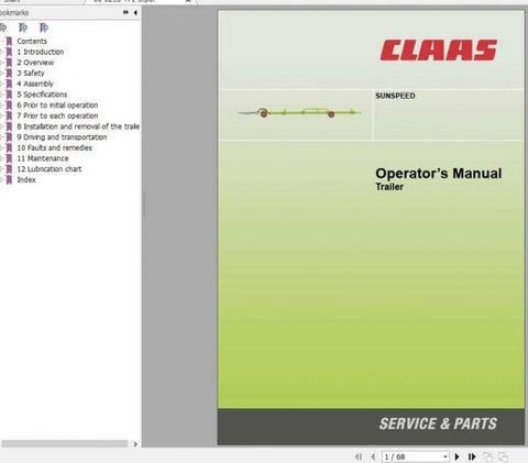 Discover the essential CLAAS Trailer Sunspeed Operator’s Manual, now available in a convenient PDF format. This comprehensive guide is designed to enhance your understanding