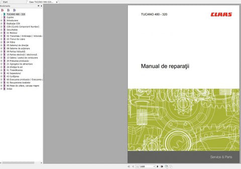 Unlock the full potential of your CLAAS TUCANO 480-320 with our comprehensive Repair Manual, available in a convenient PDF format. This essential guide provides detailed