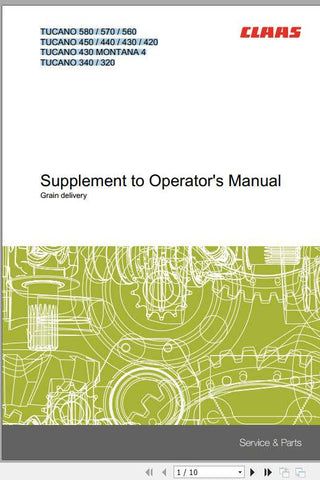 Discover the comprehensive CLAAS TUCANO 580 – TUCANO 320 Operator’s Manual, now available in a convenient PDF format. This essential guide is designed to enhance your understanding and operation of the TUCANO series, ensuring you get the most out of your machinery.