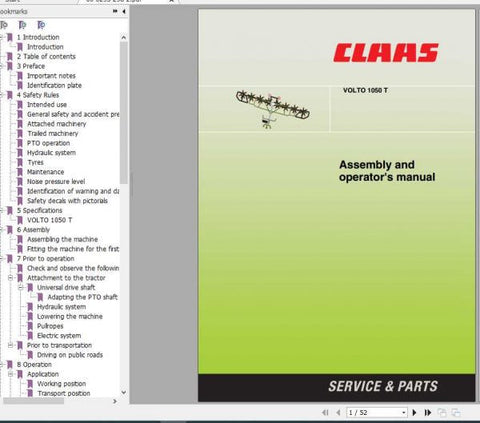 Enhance your operational efficiency with the CLAAS VOLTO 1050 Operator’s Manual, now available in a convenient PDF format. This comprehensive guide is designed to provide you with essential information and insights to maximize the performance of your VOLTO 1050