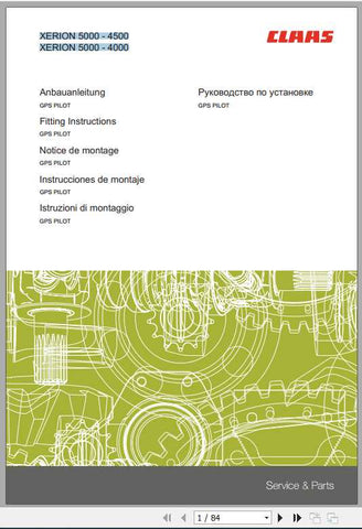 Discover the essential CLAAS XERION 5000 – 4500 fitting instruction manual, now available in a convenient PDF format. This comprehensive guide is designed to provide you with all the necessary information to ensure proper installation and maintenance of your CLAAS XERION machinery