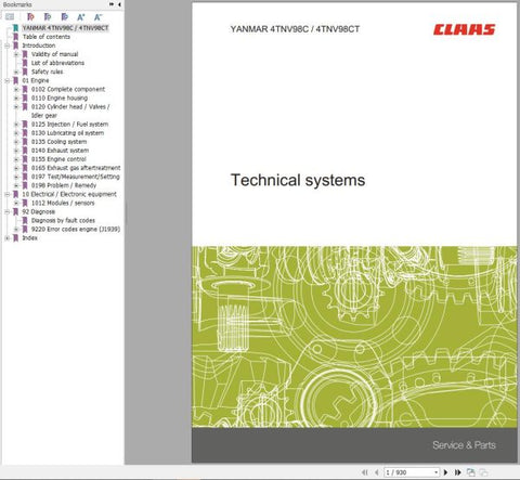 Unlock the full potential of your CLAAS YANMAR engine with the comprehensive 4TNV98C and 4TNV98CT Technical Systems Manual. This PDF file is an essential resource for anyone looking to enhance their understanding of engine specifications, maintenance procedures, and troubleshooting techniques.