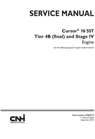 Unlock the full potential of your CNH Cursor 16 SST Tier 4B (Final) and Stage IV engine with the comprehensive manual (part number 47609713) available in PDF format. This essential resource provides detailed insights into engine specifications, maintenance guidelines, and troubleshooting tips, ensuring optimal performance and longevity. Perfect for technicians and operators alike, this manual is your go-to guide for maximizing efficiency and minimizing downtime. Enhance your engine knowledge and keep your