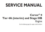 Discover the ultimate resource for maintaining your CNH Cursor 9 Tier 4A (Interim) and Stage IIIB engine with our comprehensive Service Repair Manual in PDF format. This manual is meticulously designed to provide you with detailed instructions, diagrams, and troubleshooting tips, ensuring that you can perform repairs and maintenance with confidence and precision.