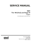 Unlock the full potential of your CNH NEF Tier 4B (Final) and Stage IV engine with the comprehensive service manual (48076871) in PDF format. This essential guide provides detailed insights into maintenance, troubleshooting, and repair procedures, ensuring your engine operates at peak performance. With easy navigation and clear illustrations, you can quickly find the information you need to keep your machinery running smoothly. Invest in this invaluable resource today and enhance the longevity and efficienc