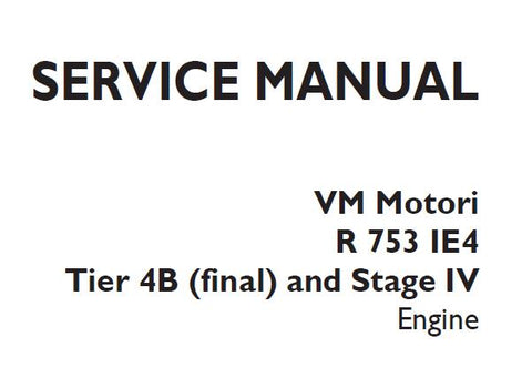 Discover the ultimate resource for maintaining your CNH VM Motori R 753 IE4 Tier 4B (Final) and Stage IV engine with our comprehensive Service Repair Manual. This PDF file is meticulously designed to provide you with detailed instructions, diagrams, and troubleshooting tips, ensuring that you can perform repairs and maintenance with confidence.