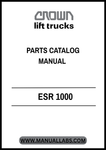 Discover the ultimate resource for maintaining your Crown Forklift ESR 1000 with our comprehensive Parts Catalog Manual in PDF format. This essential guide provides detailed diagrams and part numbers, ensuring you can easily identify and order the components you need for optimal performance.