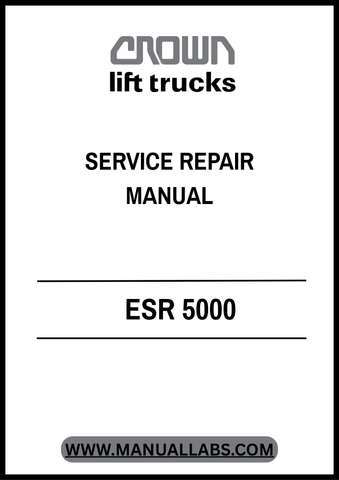  Enhance your maintenance capabilities with the CROWN FORKLIFT ESR 5000 Service Repair Manual in PDF format. This comprehensive guide is designed to provide you with detailed instructions and insights for servicing and repairing your Crown Forklift, ensuring optimal performance and longevity.