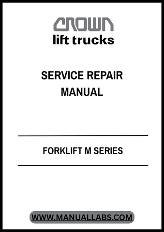 Enhance your maintenance capabilities with the CROWN FORKLIFT M SERIES SERVICE REPAIR MANUAL in PDF format. This comprehensive guide is designed specifically for the M Series forklifts, providing detailed instructions and diagrams to ensure efficient repairs and servicing.