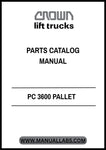 CROWN FORKLIFT PC 3600 PALLET PARTS CATALOG MANUAL - PDF