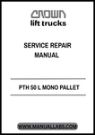  Enhance your maintenance capabilities with the CROWN FORKLIFT PTH 50 L MONO PALLET SERVICE REPAIR MANUAL in PDF format. This comprehensive guide is designed specifically for the PTH 50 L model, providing you with detailed instructions and insights to keep your forklift running smoothly.