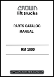 Invest in the longevity of your Crown Forklift RM 1000 today. This Parts Catalog Manual is not just a reference; it's a vital tool for ensuring optimal performance and reliability. Don't wait—secure your copy now and take the first step towards hassle-free maintenance!