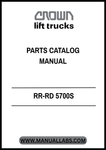
Investing in the Crown Forklift RR-RD 5700S Parts Catalog Manual means you're equipped to enhance the longevity and performance of your forklift. Don't let downtime affect your operations—secure your copy today and ensure your equipment is always in top condition.