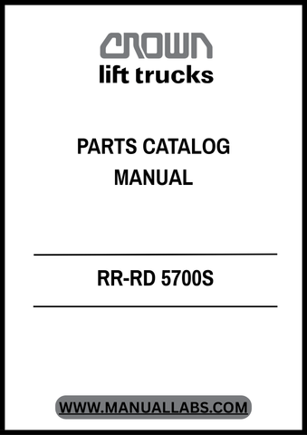 
Investing in the Crown Forklift RR-RD 5700S Parts Catalog Manual means you're equipped to enhance the longevity and performance of your forklift. Don't let downtime affect your operations—secure your copy today and ensure your equipment is always in top condition.