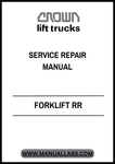 Unlock the full potential of your Crown Forklift with our comprehensive RR Service Repair Manual in PDF format. This essential guide is designed to provide you with detailed insights into maintenance, troubleshooting, and repair procedures, ensuring your equipment operates at peak performance.
